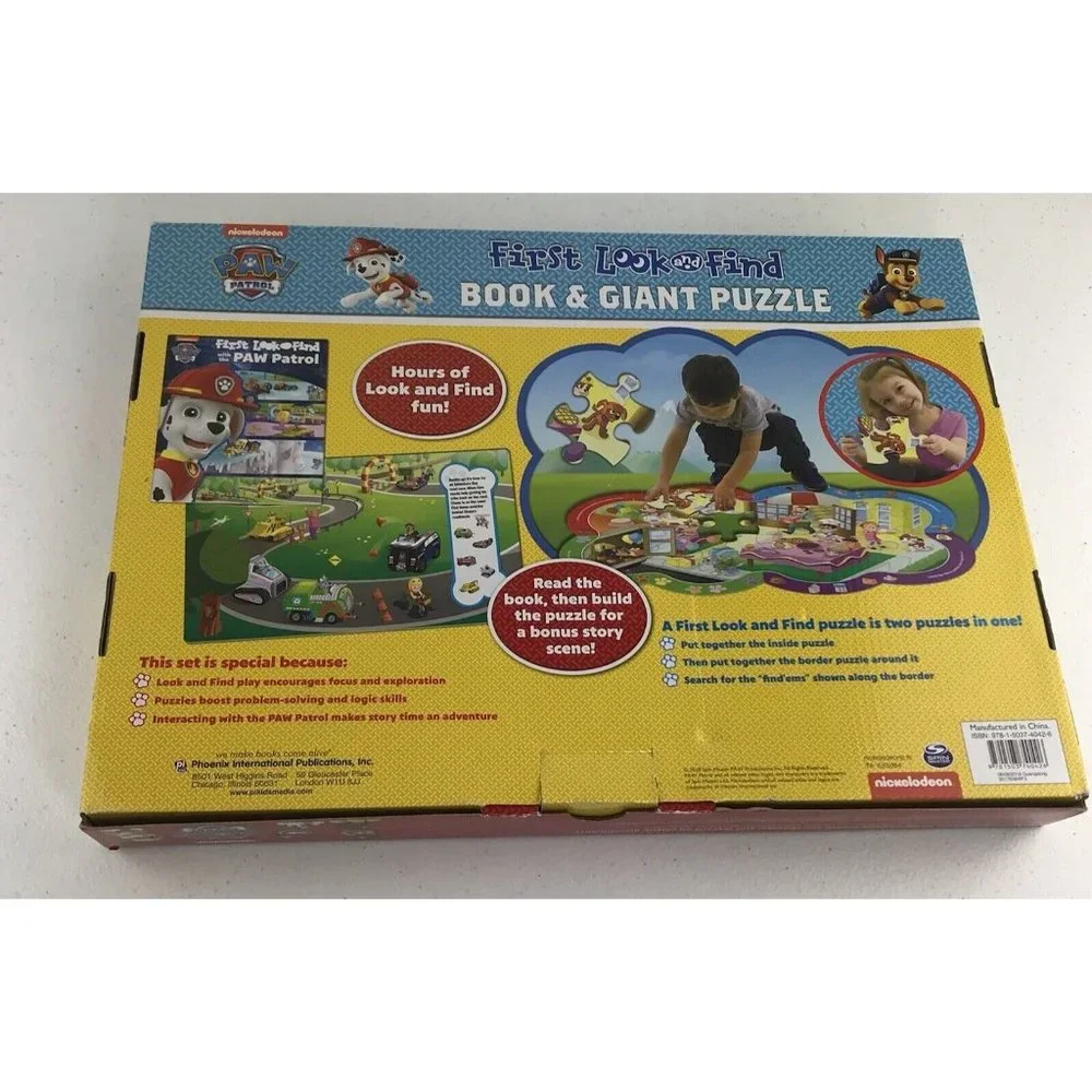 PAW PATROL- First Look and Find‎ Book & Giant Puzzle (40 Pieces), Nickelodeon